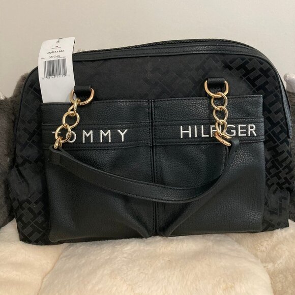 NWT Tommy Hilfiger Monogram Satchel - Picture 1 of 6